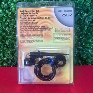 New Badger #250-2 Basic Spray Gun Set Air Brush Easy To use Beginner Spray Gun